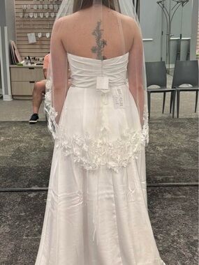 David's Bridal | Dresses | Crisscross Highneck Mesh Bridesmaid Dress |  Poshmark